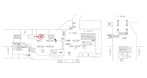 阪急　茨木市駅／／№500駅看板・駅広告、位置図