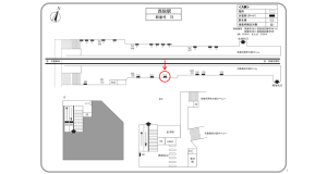 阪急　西院駅／／№104駅看板・駅広告、位置図