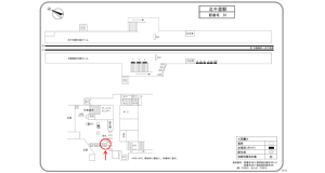 阪急　北千里駅／／№604駅看板・駅広告、位置図