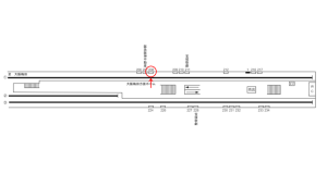 阪急　京都河原町駅／／№208駅看板・駅広告、位置図