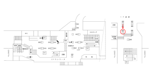 阪急　茨木市駅／／№604駅看板・駅広告、位置図