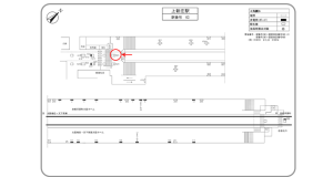 阪急　上新庄駅／／№623駅看板・駅広告、位置図