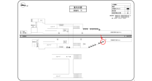 阪急　東向日駅／／№121駅看板・駅広告、位置図