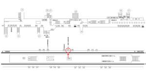 阪急　烏丸駅／／№207駅看板・駅広告、位置図