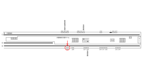 阪急　京都河原町駅／／№224駅看板・駅広告、位置図