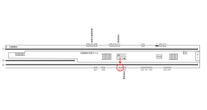 阪急　京都河原町駅／／№227駅看板・駅広告、位置図