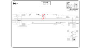 阪急 関大前駅//№30駅看板・駅広告、位置図