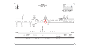 阪急　烏丸駅／／№500駅看板・駅広告、位置図