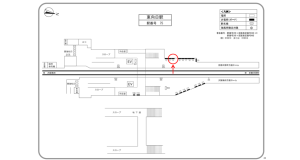 阪急　東向日駅／／№14駅看板・駅広告、位置図