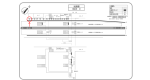 阪急　淡路駅／／№4駅看板・駅広告、位置図