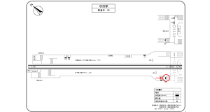 阪急　吹田駅／／№500駅看板・駅広告、位置図