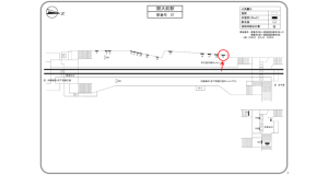 阪急 関大前駅//№29駅看板・駅広告、位置図