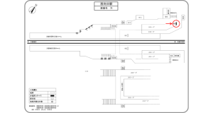 阪急　西向日駅／／№500駅看板・駅広告、位置図