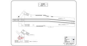 阪急　豊津駅／／№504駅看板・駅広告、位置図
