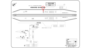 阪急　長岡天神駅／／№9駅看板・駅広告、位置図