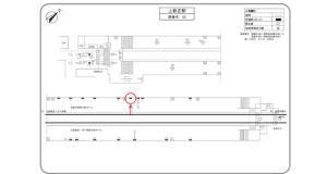 阪急 上新庄駅//№7駅看板・駅広告、位置図