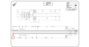 阪急　上新庄駅／／№611駅看板・駅広告、位置図