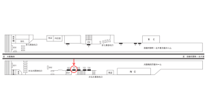 阪急　南方駅／／№101駅看板・駅広告、位置図