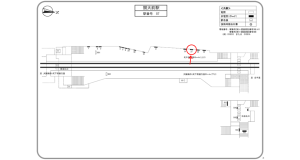 阪急　関大前駅／／№27駅看板・駅広告、位置図