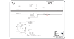 阪急　北千里駅／／№6駅看板・駅広告、位置図