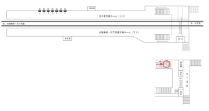 阪急 下新庄駅//№600駅看板・駅広告、位置図