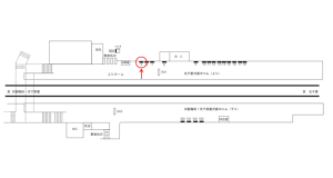 阪急　千里山駅／／№5駅看板・駅広告、位置図