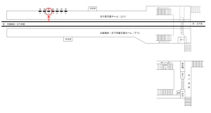 阪急　下新庄駅／／№4駅看板・駅広告、位置図