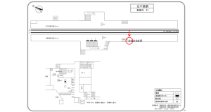 阪急　北千里駅／／№4駅看板・駅広告、位置図