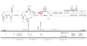 阪急　烏丸駅／／№662駅看板・駅広告、位置図