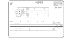 阪急　上新庄駅／／№615駅看板・駅広告、位置図