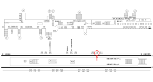 阪急　烏丸駅／／№210駅看板・駅広告、位置図