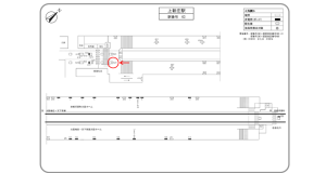 阪急　上新庄駅／／№624駅看板・駅広告、位置図