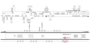 阪急　烏丸駅／／№225駅看板・駅広告、位置図