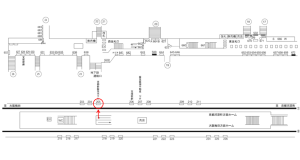 阪急　烏丸駅／／№205駅看板・駅広告、位置図