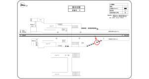 阪急　東向日駅／／№119駅看板・駅広告、位置図