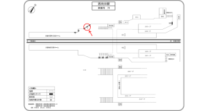阪急　西向日駅／／№5駅看板・駅広告、位置図