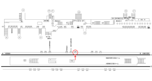 阪急 烏丸駅//№208駅看板・駅広告、位置図