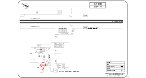 阪急　北千里駅／／№606駅看板・駅広告、位置図