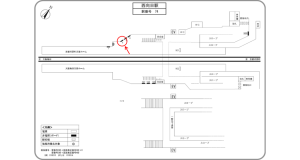 阪急　西向日駅／／№4駅看板・駅広告、位置図