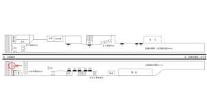 阪急　南方駅／／№601駅看板・駅広告、位置図