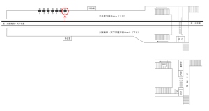 阪急 下新庄駅//№8駅看板・駅広告、位置図