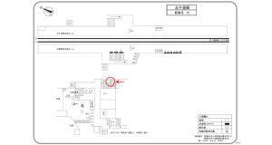 阪急　北千里駅／／№611駅看板・駅広告、位置図