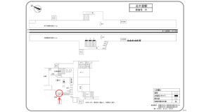 阪急　北千里駅／／№607駅看板・駅広告、位置図