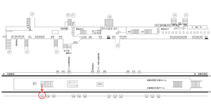 阪急　烏丸駅／／№215駅看板・駅広告、位置図