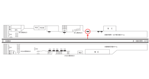 阪急　南方駅／／№3駅看板・駅広告、位置図