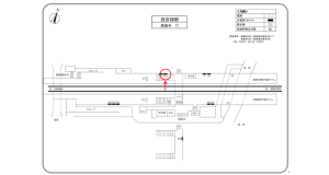 阪急 西京極駅//№6駅看板・駅広告、位置図
