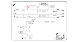阪急 長岡天神駅//№1駅看板・駅広告、位置図