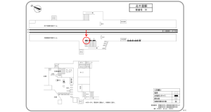 阪急　北千里駅／／№1駅看板・駅広告、位置図