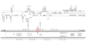 阪急　烏丸駅／／№206駅看板・駅広告、位置図