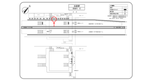 阪急　淡路駅／／№13駅看板・駅広告、位置図